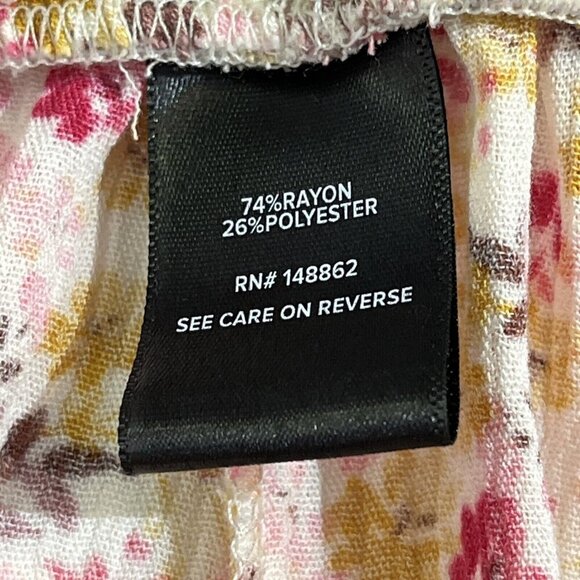 Torrid Floral Wide Leg Pants - Pink and Yellow - Picture 8 of 9